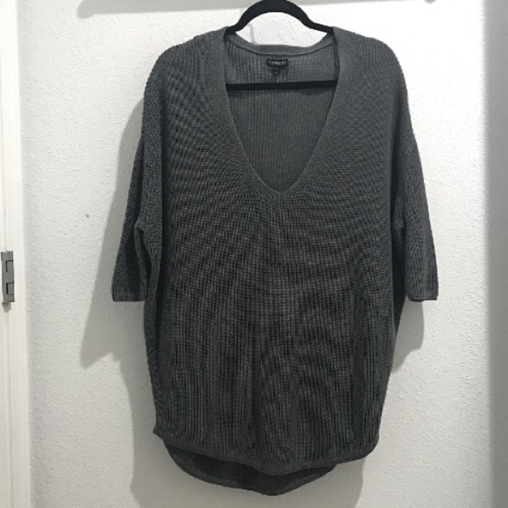 🍦4/$15 Gray Express Oversized Sweater